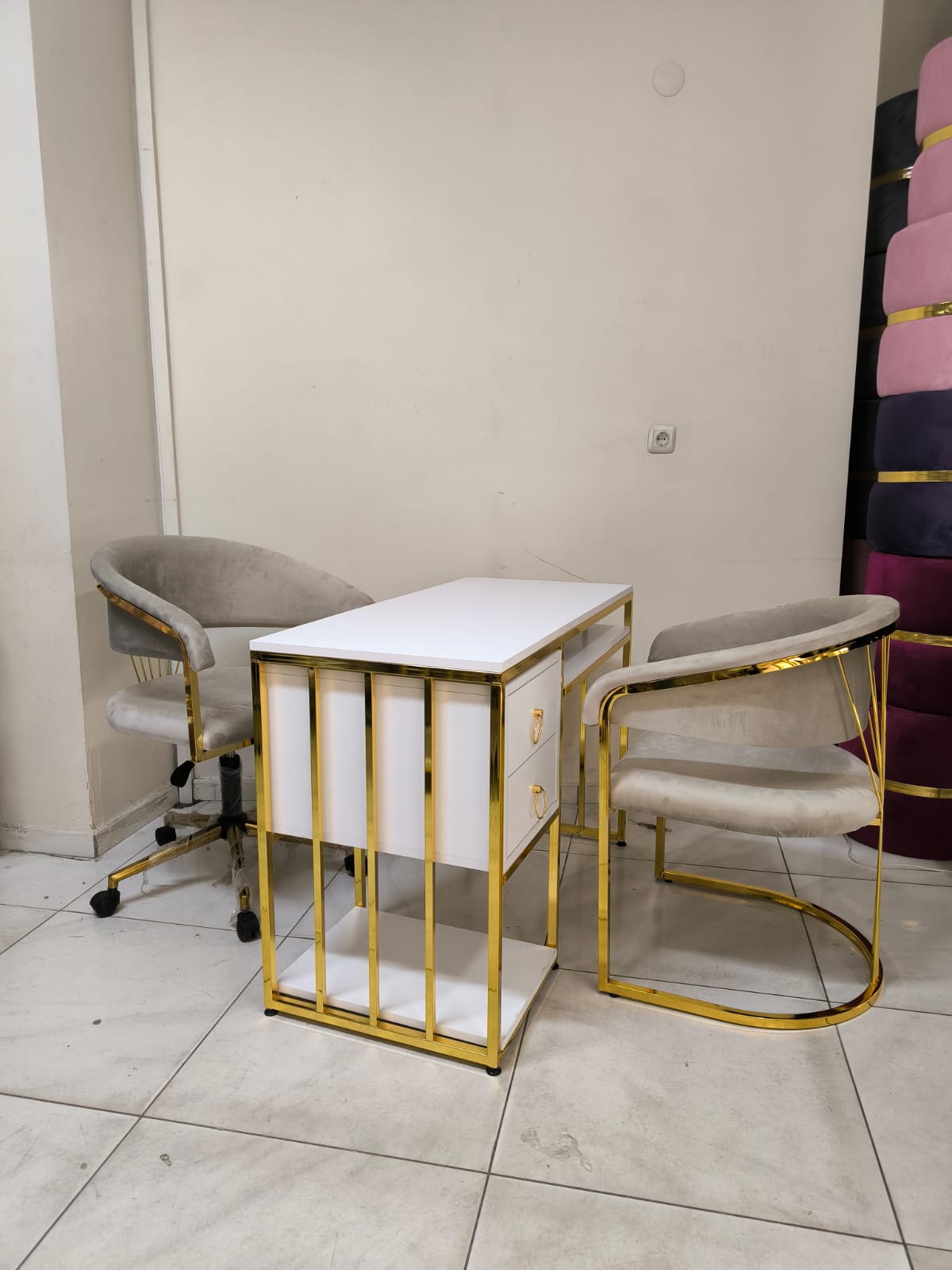 çekmeceli alaçatı manikür çay seti